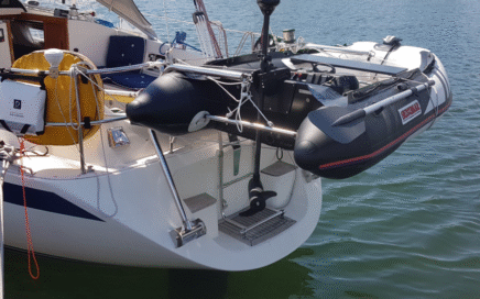 Fällbar dävert för gummijolle